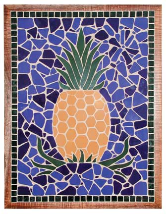 tile mosaic pineapple ceramic above
