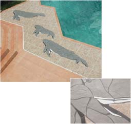 pool deck tile custom tile installation